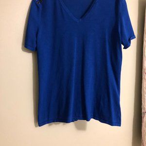 V-Neck Short Sleeve Sweater